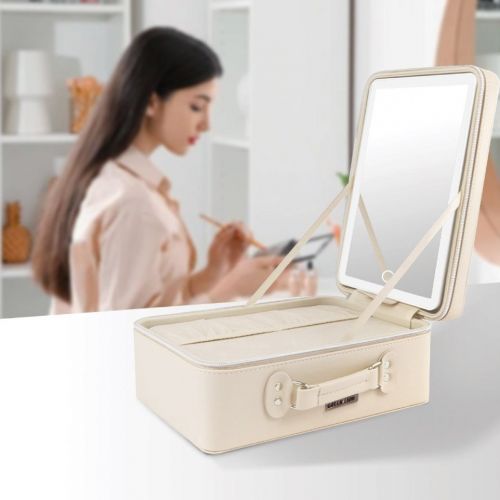 فروشگاه آنلاین نخلینو   - کیف لوازم آرایشی گرین لاین Green Lion Travel Makeup Bag with Lighted Mirror