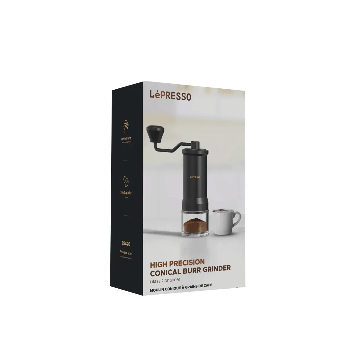 فروشگاه آنلاین نخلینو   - آسیاب قهوه دستی لپرسو مدل LPMCGRBK